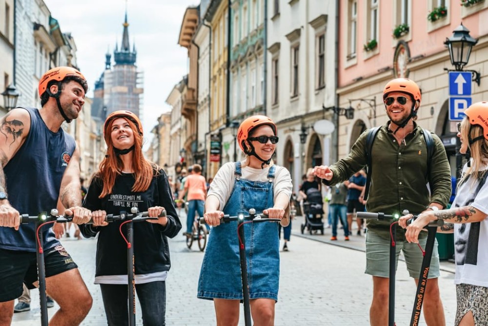 Krakow: Guided E-Scooter City Tour with Food Tastings | ®ExcursionMania