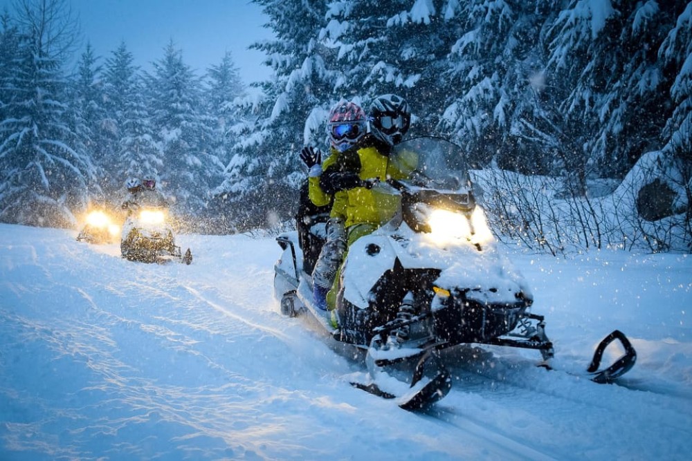 Krakow: Snowmobile Ride with Thermal Pools and Hotel Pickup | ®ExcursionMania