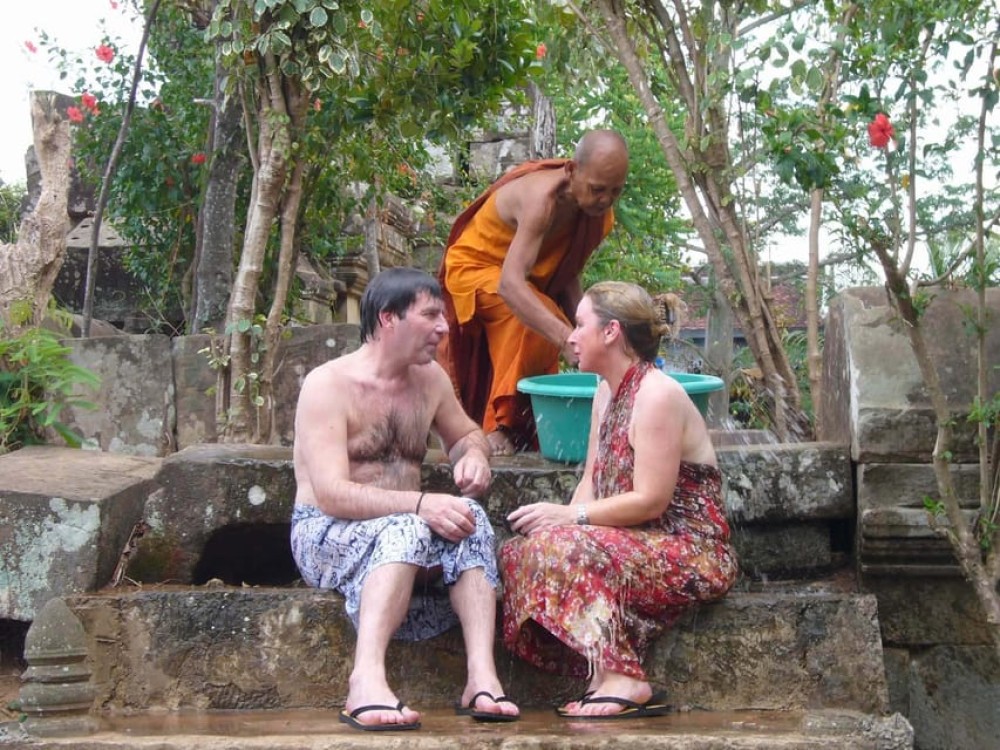 Siem Reap Cambodian Buddhist Water Blessing and Local Market | ®ExcursionMania