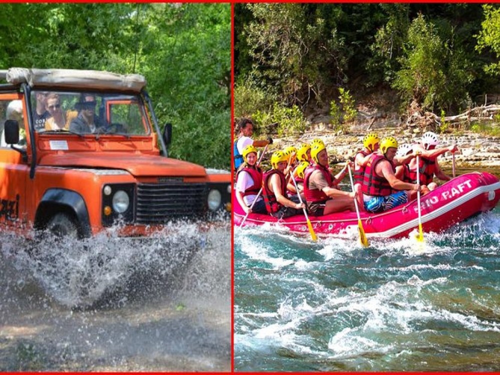 Alanya Super Combo Tour :Rafting Jeep Safari Quad Biking & Zipline | ®ExcursionMania
