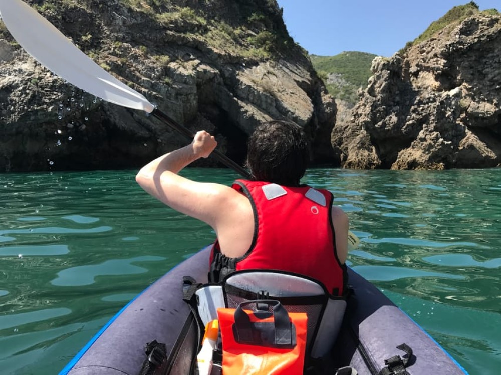 Lisbon: Full-Day Sesimbra Kayak Tour with Picnic | ®ExcursionMania