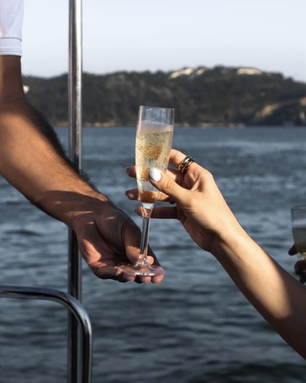 Lisbon: 2h Private Luxury Sunset Cruise with Welcome Drink | ®ExcursionMania