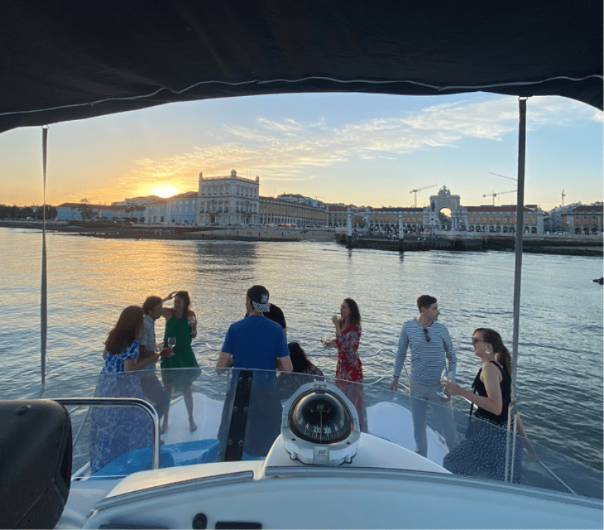 Lisbon: 3H Private Luxury Catamaran Tour with Swimming | ®ExcursionMania