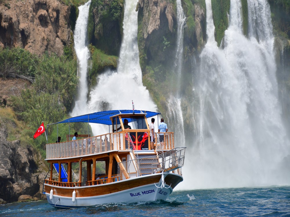 From Antalya: Waterfall Boat Trip with Lunch | ®ExcursionMania