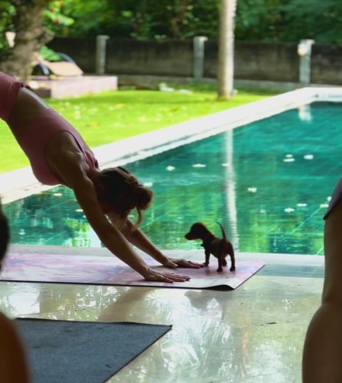 Bali: Canggu & Ubud Puppy Yoga Class with Refreshing Drinks | ®ExcursionMania