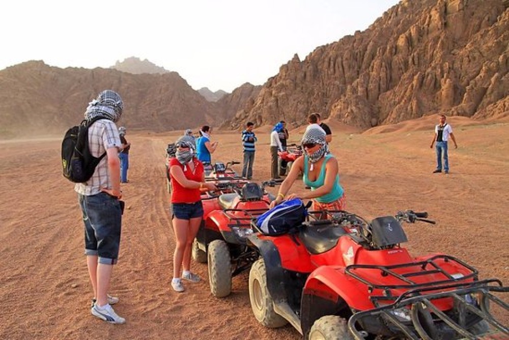 Hurghada Desert Safari: Quad Biking & Bedouin Village Visit | ®ExcursionMania