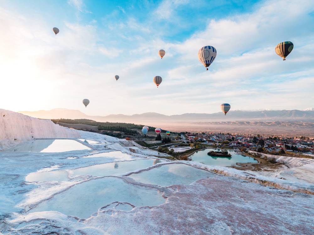 From Selcuk: Pamukkale Tour With Hot Balloon Tour Flight | ®ExcursionMania