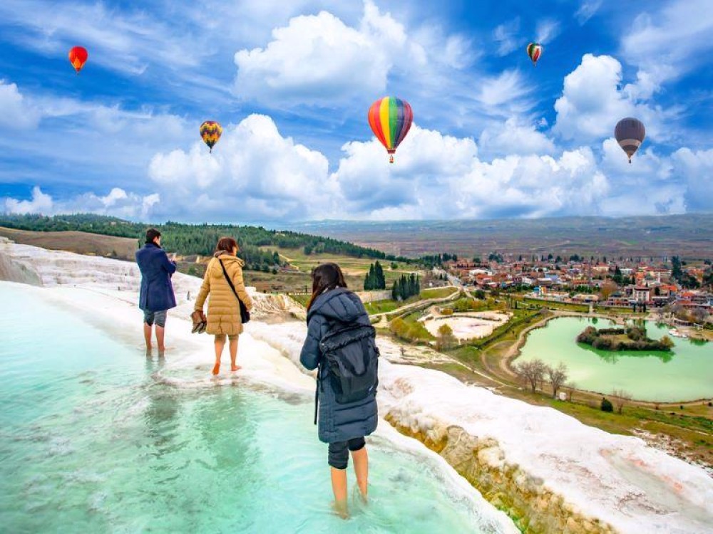 Side Pamukkale Day Trip with Balloon Flight & Watching Tour | ®ExcursionMania