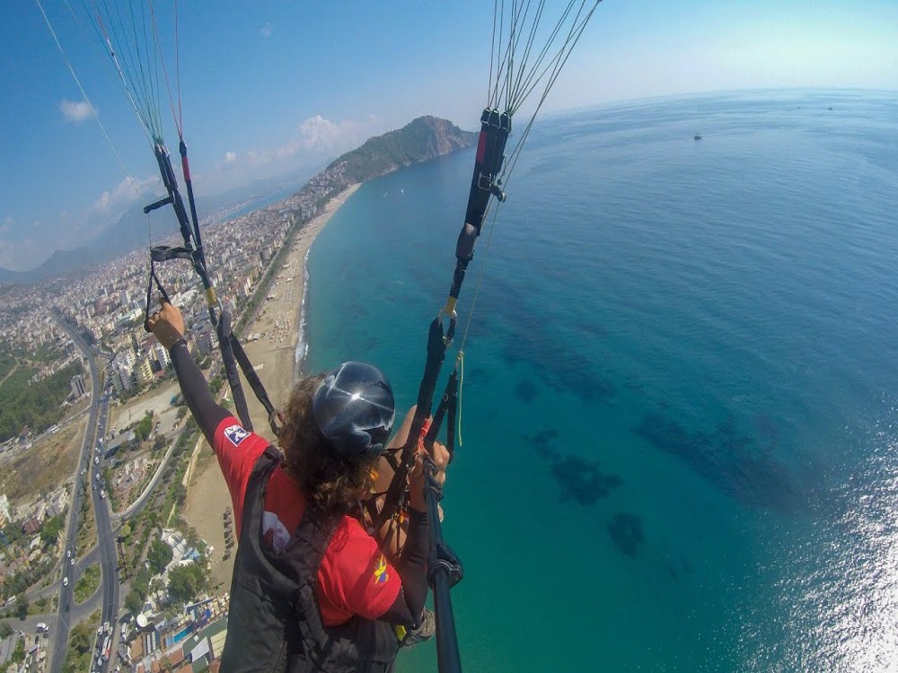 Side: Alanya Tandem Paragliding w/ Cleopatra Beach Visit | ®ExcursionMania