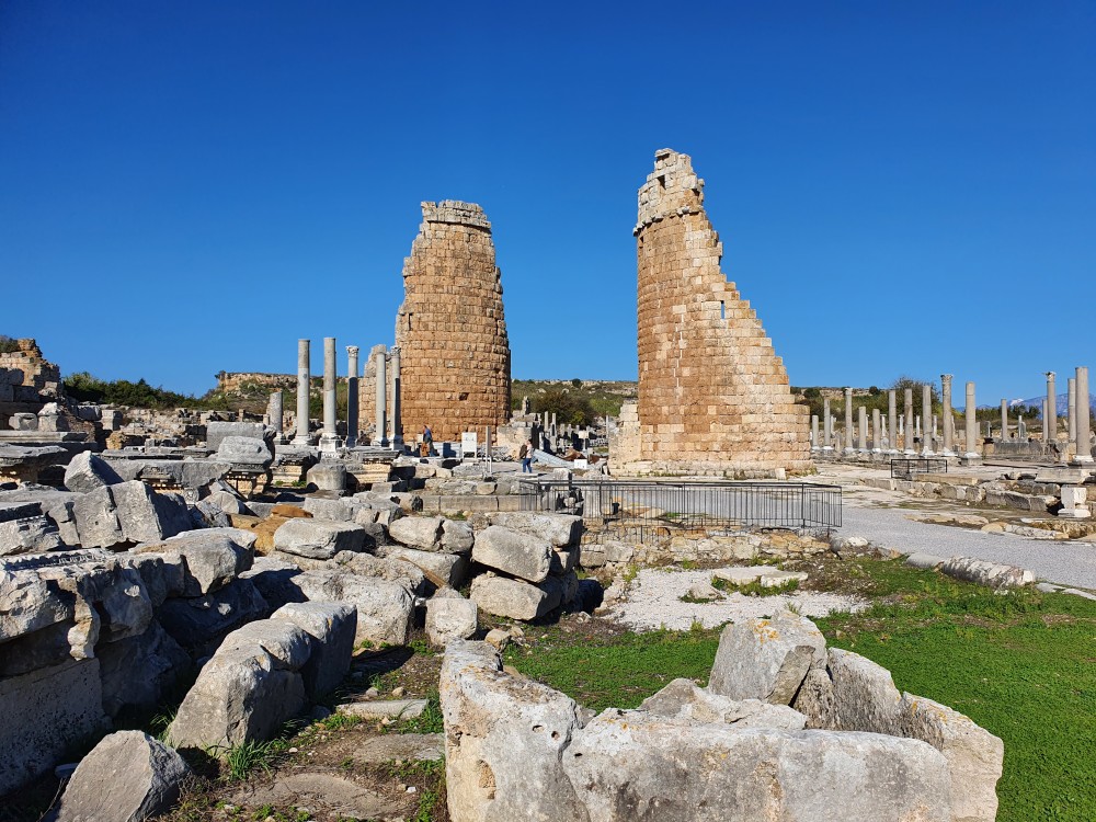 From Belek: Ancient Roman Sites Tour With Waterfall Visit | ®ExcursionMania