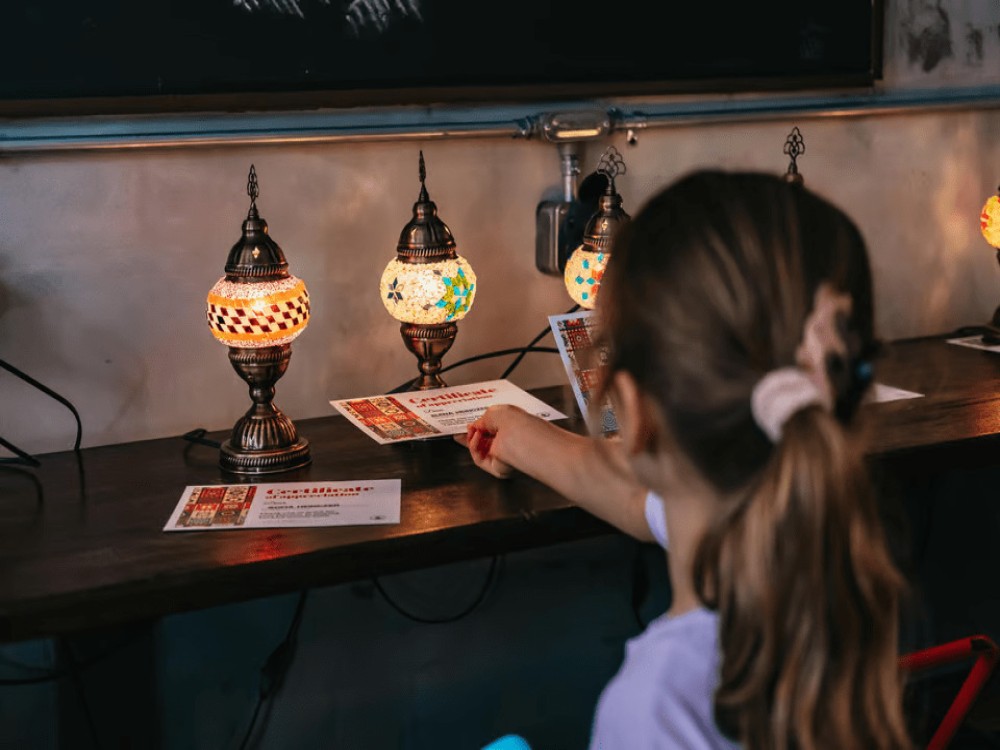 Istanbul: Turkish Treasures Mosaic Lamp Crafting Adventure | ®ExcursionMania