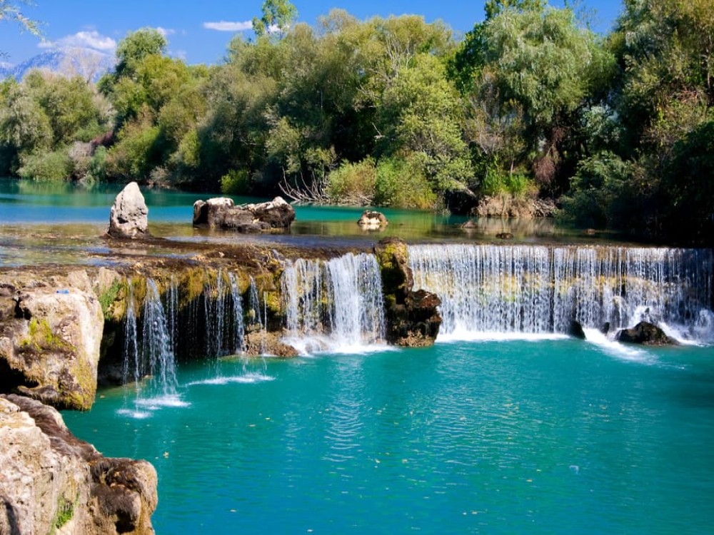 City of Side: Manavgat River with /Waterfall Tour and Bazaar Visit | ®ExcursionMania