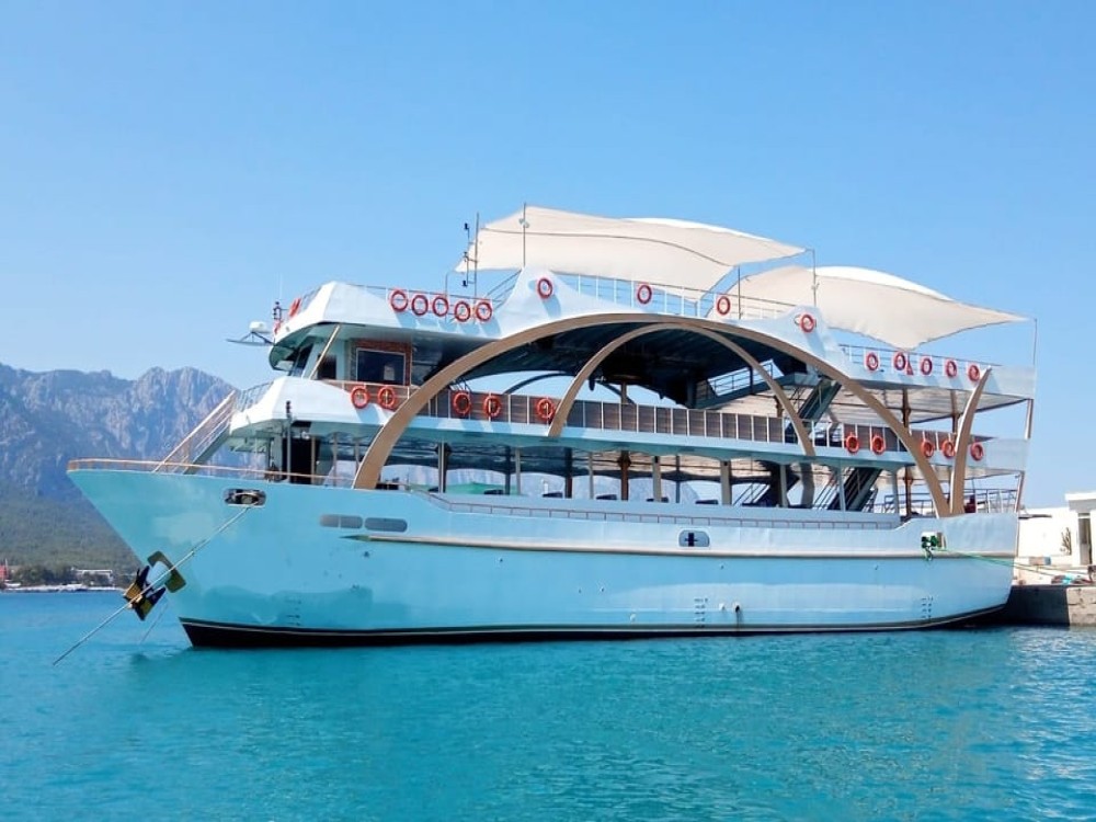 Mediterranean Bliss: Kemer Mega Star Boat Tour with Hotel Transfer | ®ExcursionMania