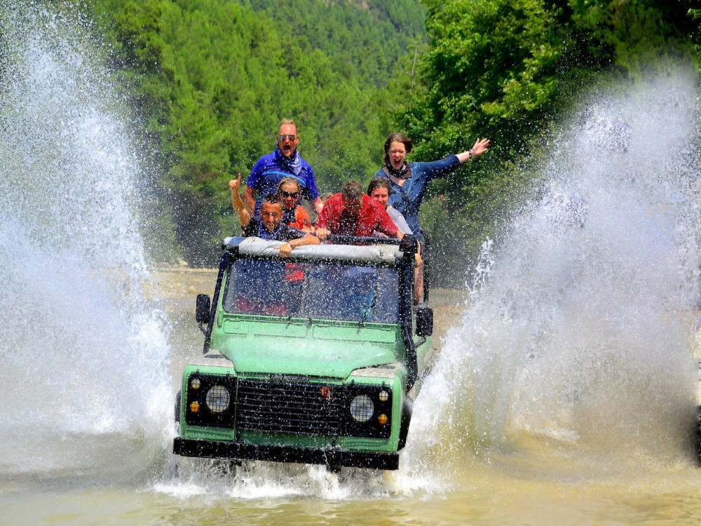 Kemer 3-in-1 Adventure: Rafting, Jeep Safari & Zipline Excitement | ®ExcursionMania