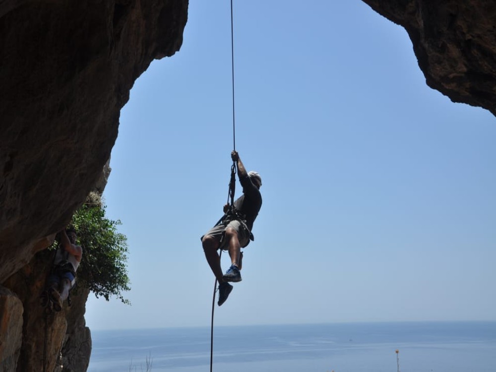 Rhodes: Ladiko Bay Rock Climbing and Rappelling Experience | ®ExcursionMania