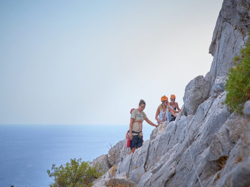 Rhodes: Ladiko Bay Rock Climbing and Rappelling Experience | ®ExcursionMania