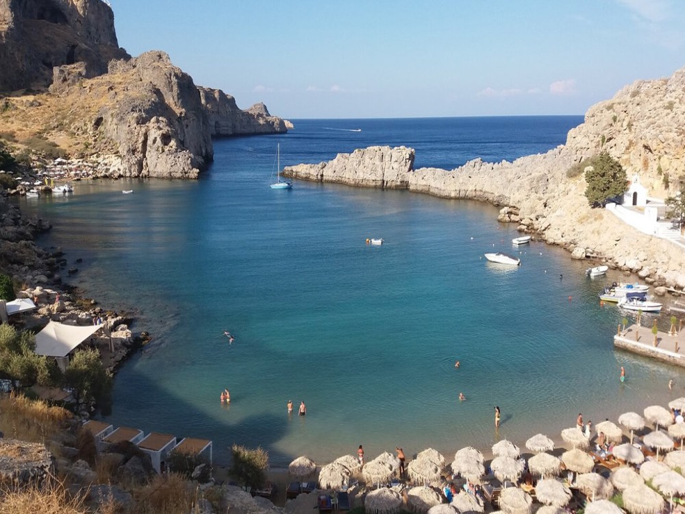 From Rhodes: Lindos and 7 Springs Valley Bus Tour | ®ExcursionMania