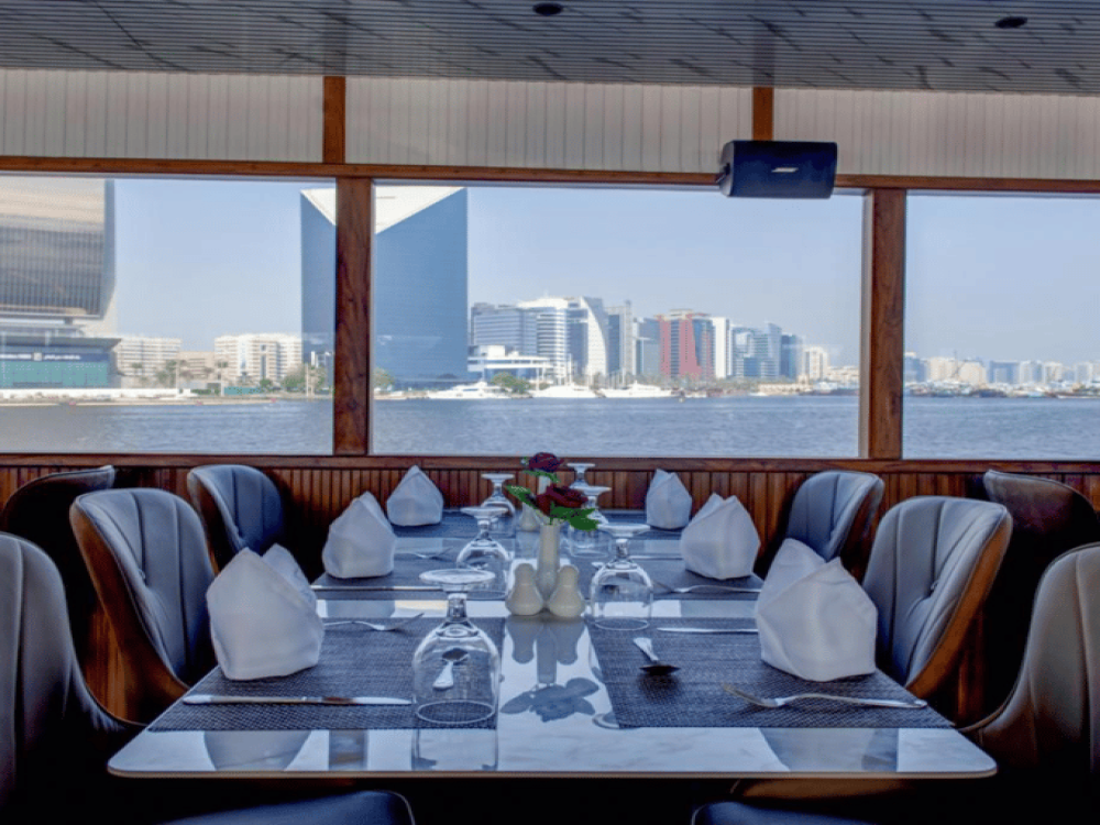 Dubai: Dhow Cruise Dinner at Creek, Marina with Upper deck | ®ExcursionMania
