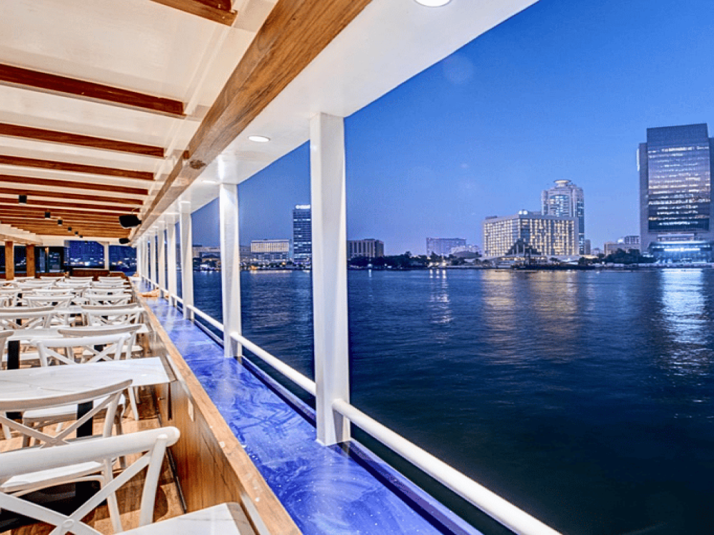 Dubai: Luxury Sunset Dhow Cruise Dinner with Upper Deck | ®ExcursionMania