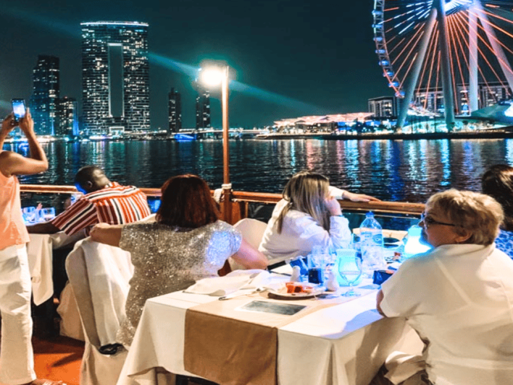 Dubai: Luxury Sunset Dhow Cruise Dinner with Upper Deck | ®ExcursionMania