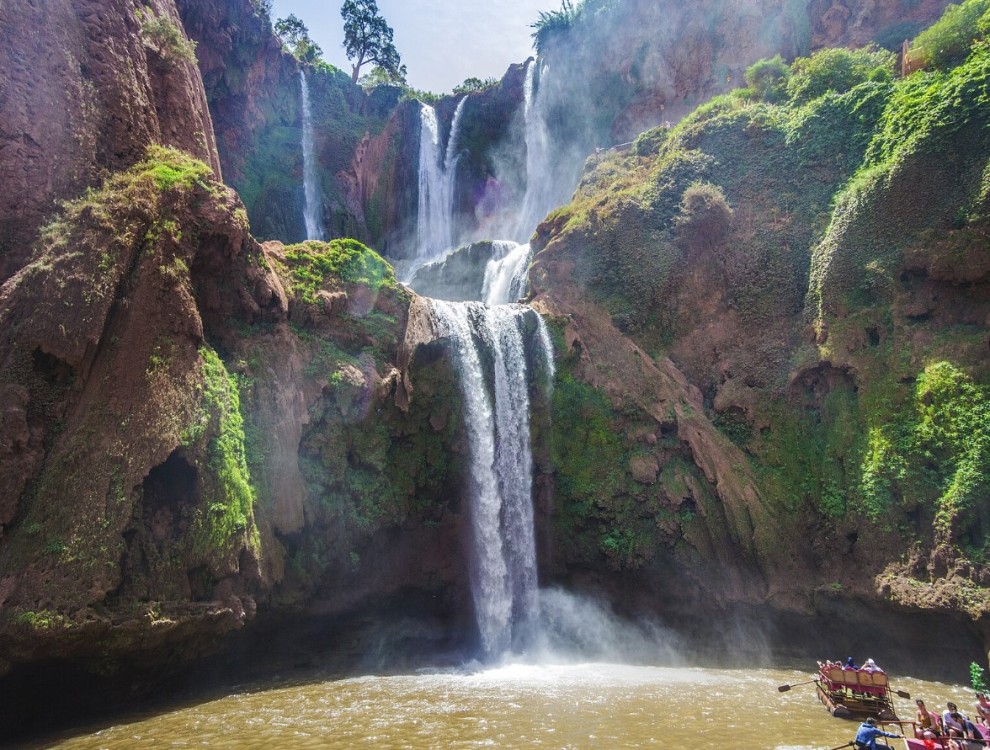 From Marrakech: Ouzoud Waterfalls Guided Hike and Boat Trip | ®ExcursionMania