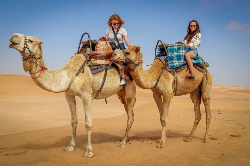 Doha: Sunset Desert Safari with Camel Ride and Sandboarding | ®ExcursionMania