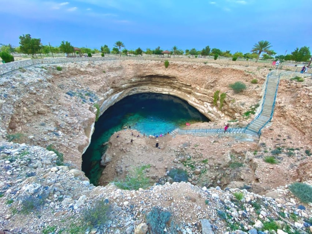 From Muscat: Wadi Shab  Bimmah Sinkhole Full-Day Tour | ®ExcursionMania