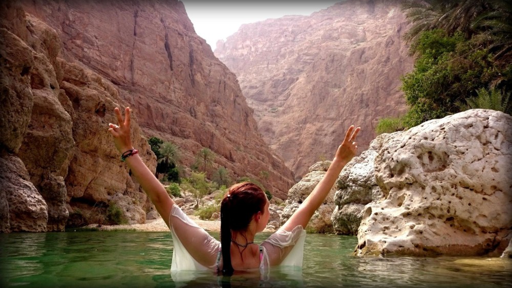 From Muscat: Wadi Shab  Bimmah Sinkhole FullDay Tour | ®ExcursionMania