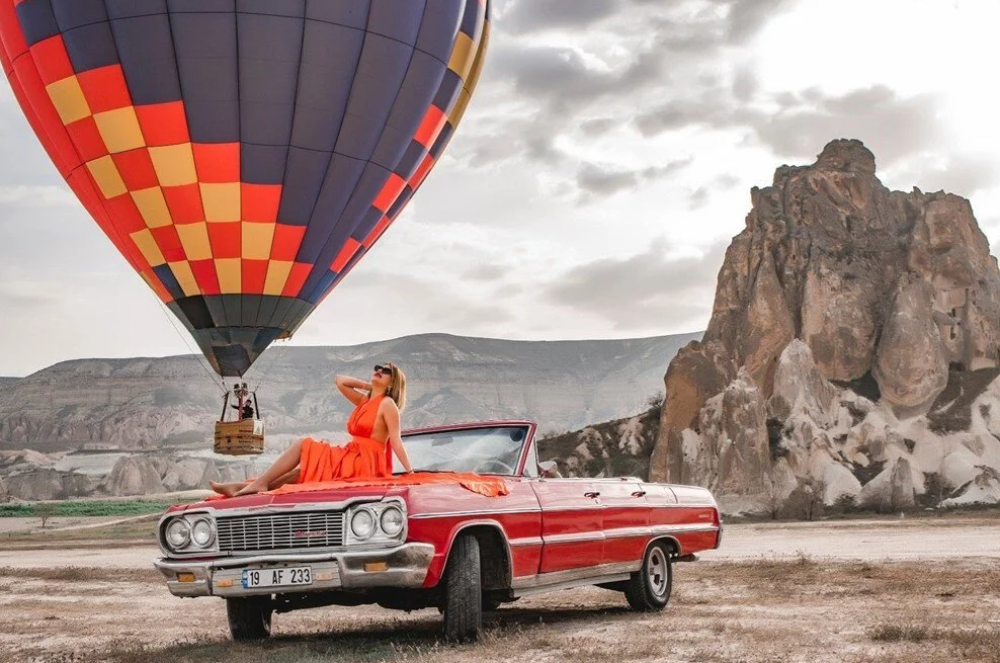 Cappadocia Classic Car Tour & Photoshoot & 1 Rental Dress | ®ExcursionMania