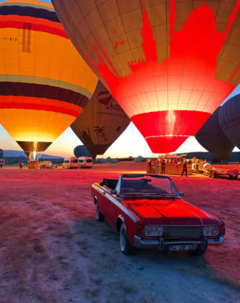 Cappadocia: Sunrise, Day Tour & Sunset Classic Car Tour | ®ExcursionMania