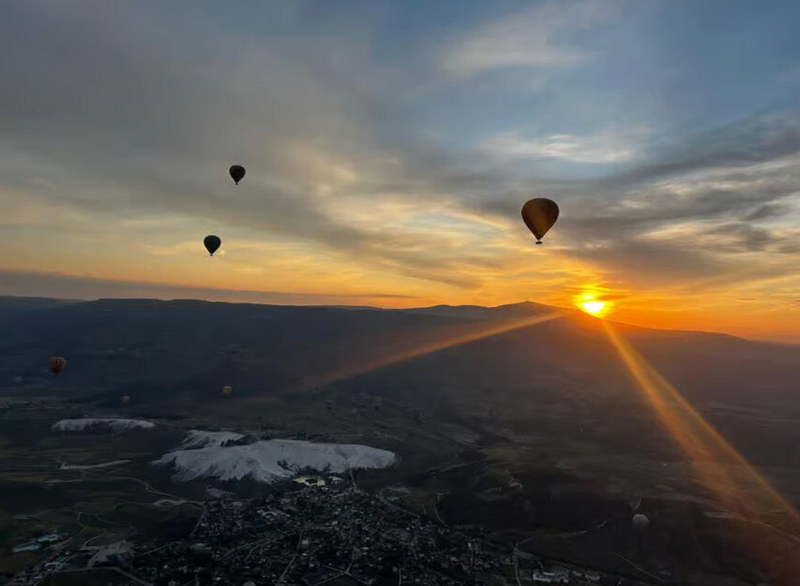 Side Pamukkale Day Trip with Balloon Flight & Watching Tour | ®ExcursionMania