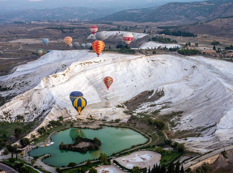Icmeler Pamukkale Tour With Hot Air Balloon Flight