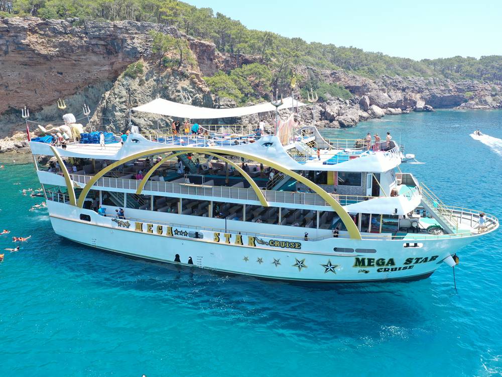 Kemer Mega Star Boat Tour With Free Hotel Transfer