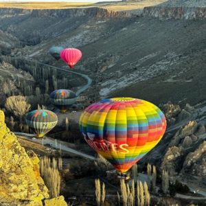 Soganli Valley Hot Air Balloon Flight at Sunrise